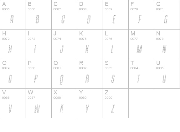 Containment Sparkle uppercase A-Z preview