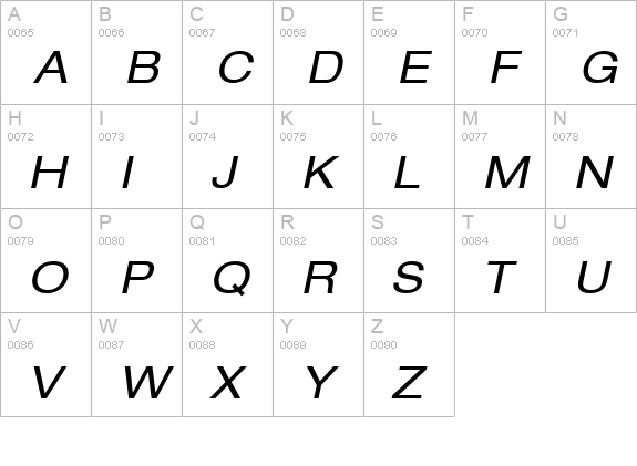 Context Reprise Expanded SSi Expanded Italic uppercase A-Z preview