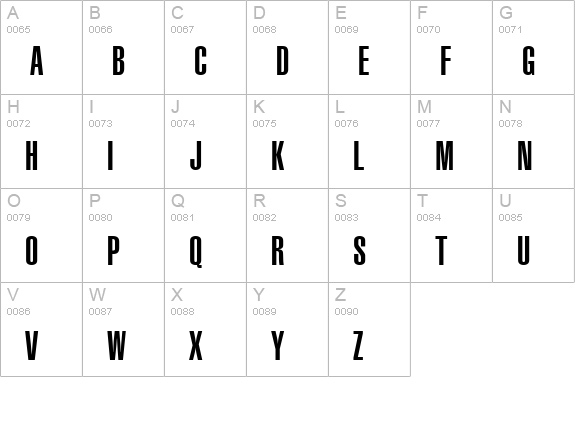 Context Ultra Condensed SSi Ultra Condensed uppercase A-Z preview