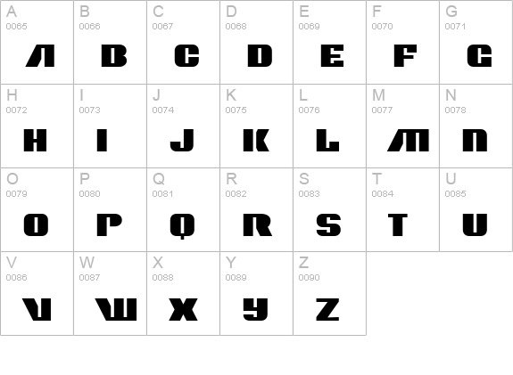 Contour Generator uppercase A-Z preview