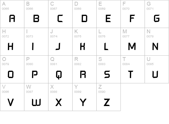 Control Freak Upset uppercase A-Z preview