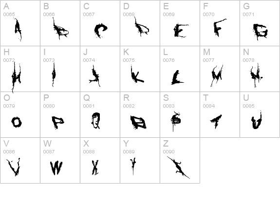 Convalescence uppercase A-Z preview