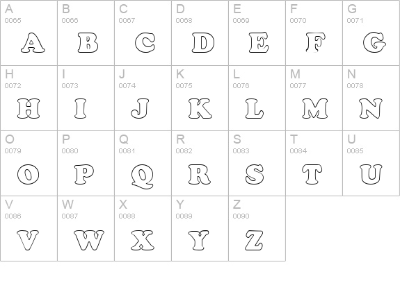 CookieHollow Regular uppercase A-Z preview