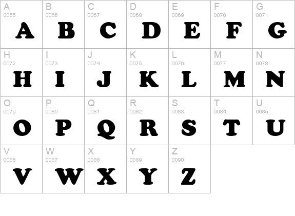 Coolsville Regular uppercase A-Z preview