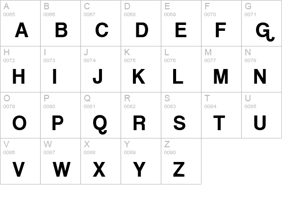 Coolvetica uppercase A-Z preview