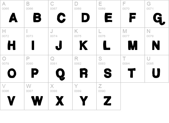 Coolvetica Ink uppercase A-Z preview