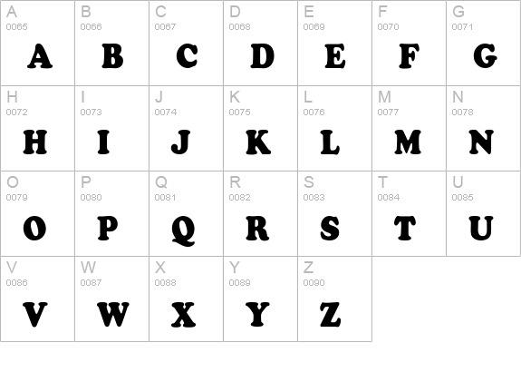 CooperCnd-Heavy uppercase A-Z preview