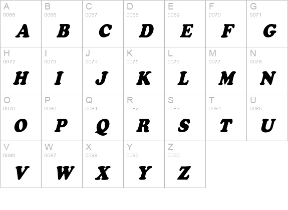 CooperCndObl-Heavy uppercase A-Z preview