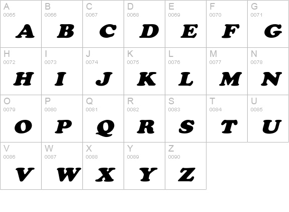 CooperExtObl-Heavy uppercase A-Z preview