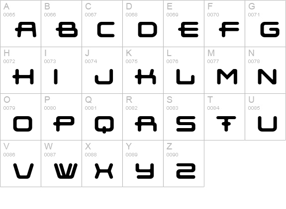 Cootnew Bold uppercase A-Z preview