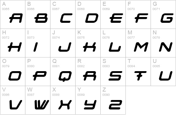 Cootnew BoldItalic uppercase A-Z preview