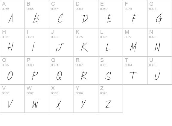 Copa Sharp BTN uppercase A-Z preview