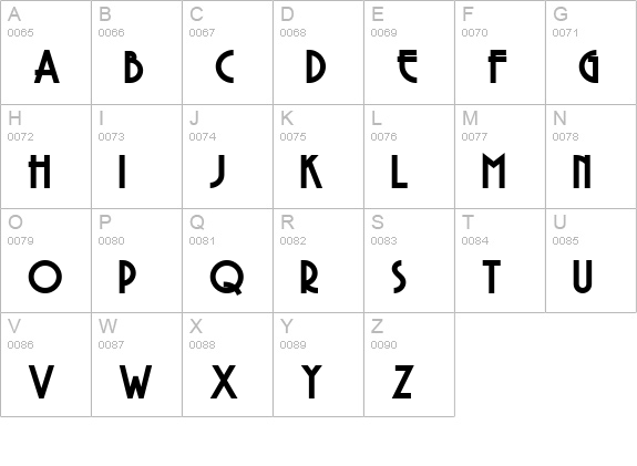 Copasetic NF Bold uppercase A-Z preview