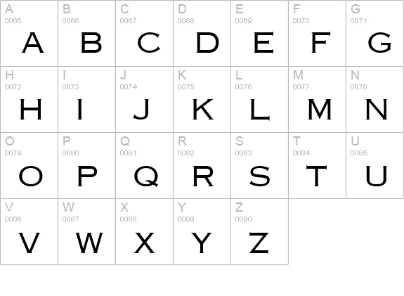 Copperplate SSi uppercase A-Z preview