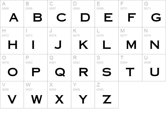 Copperplate SSi Bold uppercase A-Z preview