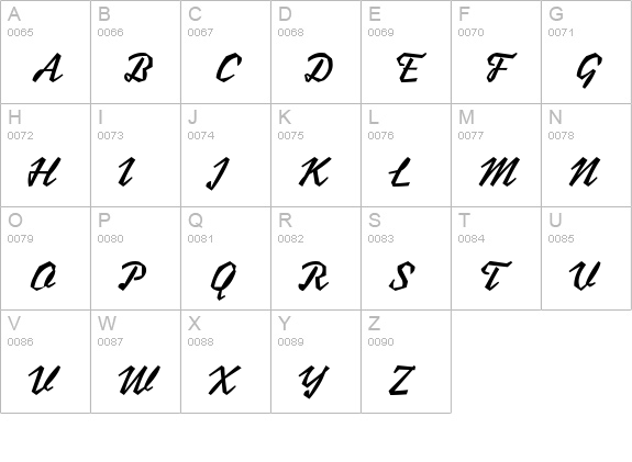 CoptekPlain uppercase A-Z preview