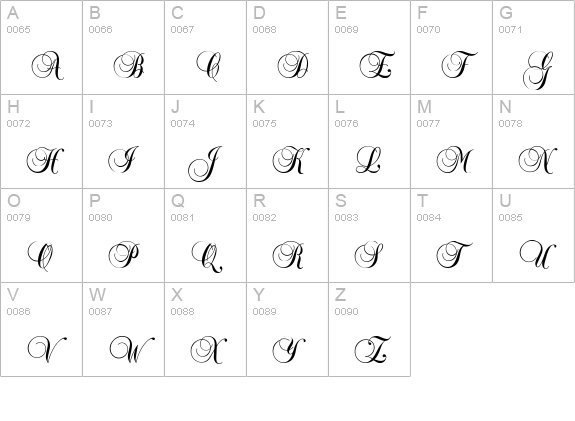 Copyist Thin uppercase A-Z preview