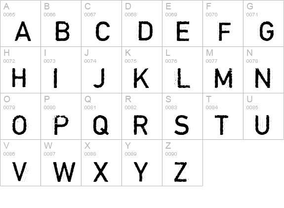 Copystruct Normal uppercase A-Z preview