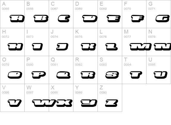 Cord Grob uppercase A-Z preview
