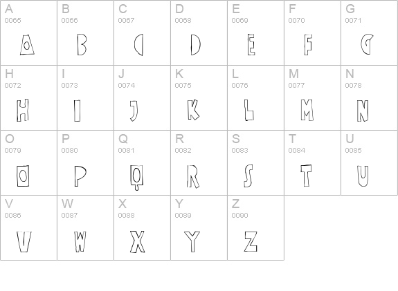 Coriander uppercase A-Z preview