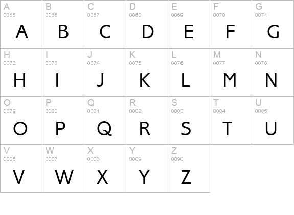 Corinthian Std Light uppercase A-Z preview
