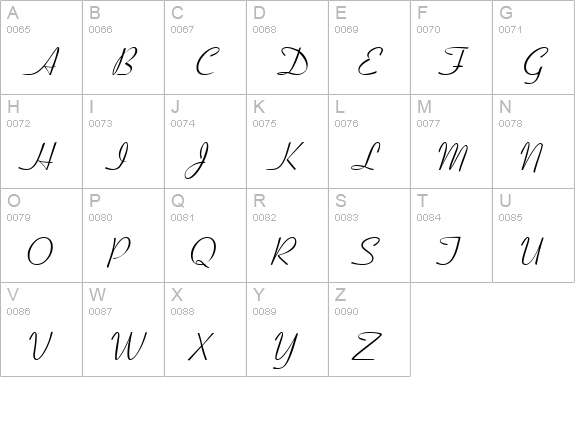 Cornet Regular uppercase A-Z preview