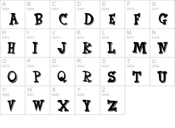 CornFed uppercase A-Z preview