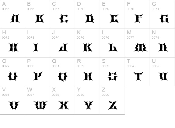 Corona s￿lyz uppercase A-Z preview