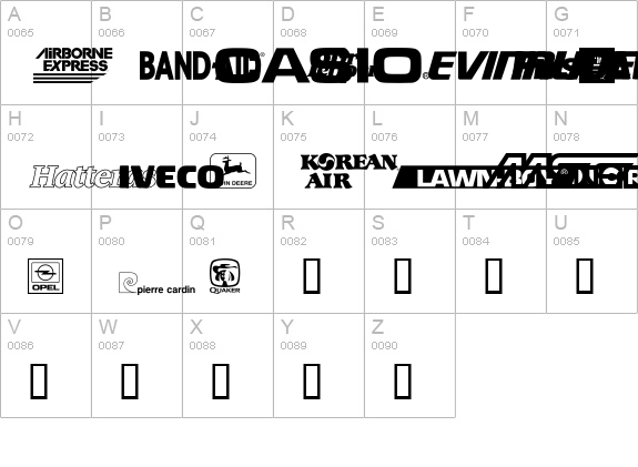 CORPartâ„¢ Sample uppercase A-Z preview