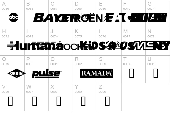 CORPartâ„¢II Sample uppercase A-Z preview