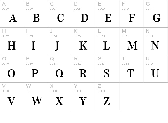Corporate A Medium uppercase A-Z preview