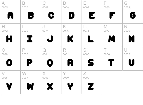 Corpulent Caps BRK uppercase A-Z preview