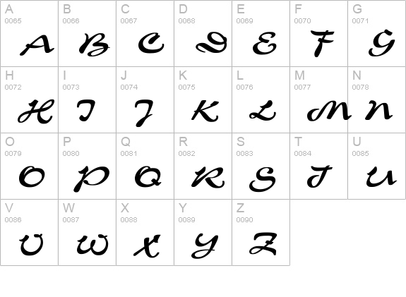 Corrida Bold uppercase A-Z preview