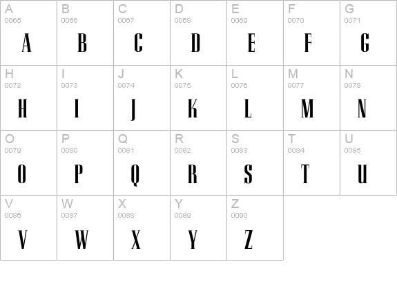 CorvinusSkylineICG uppercase A-Z preview