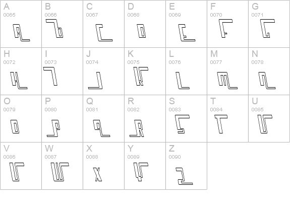 Cosmic Age Outline Italic uppercase A-Z preview