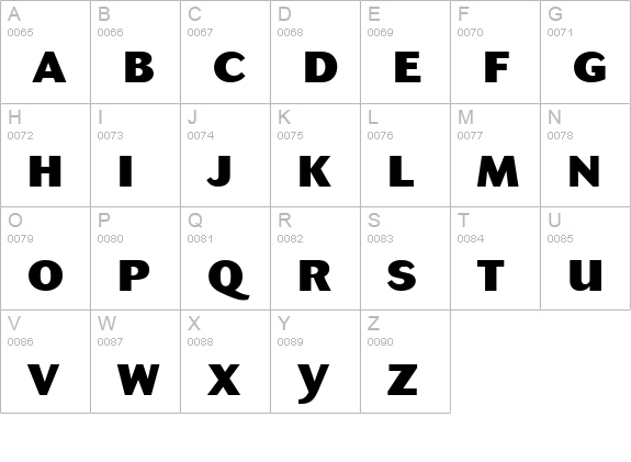 Cosmos Extra Bold uppercase A-Z preview