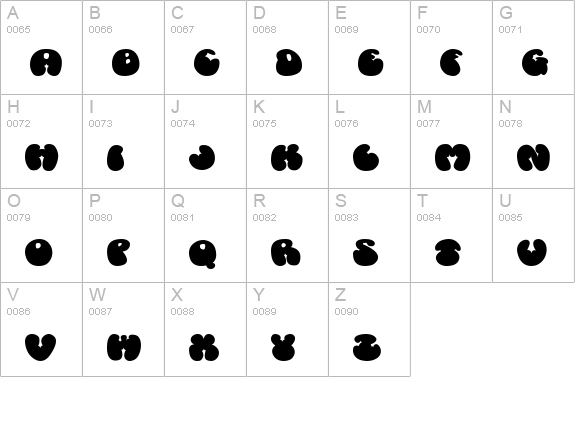Cosmoscandy uppercase A-Z preview