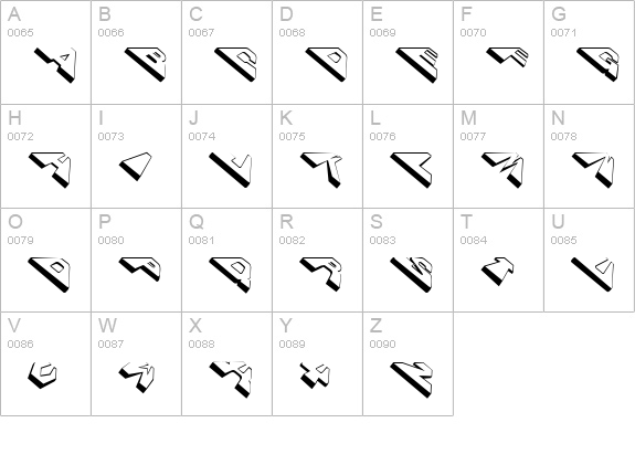 CosmosCaps uppercase A-Z preview