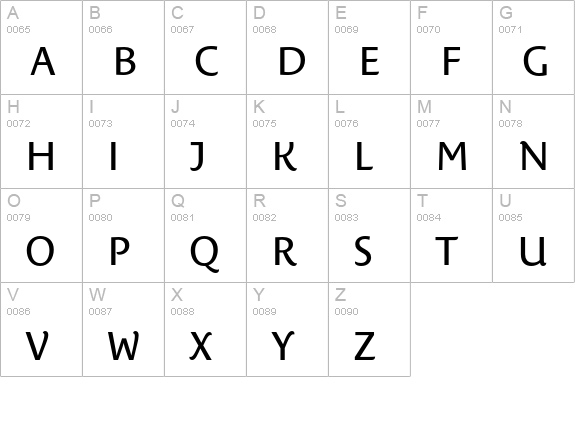 Costa Ptf uppercase A-Z preview