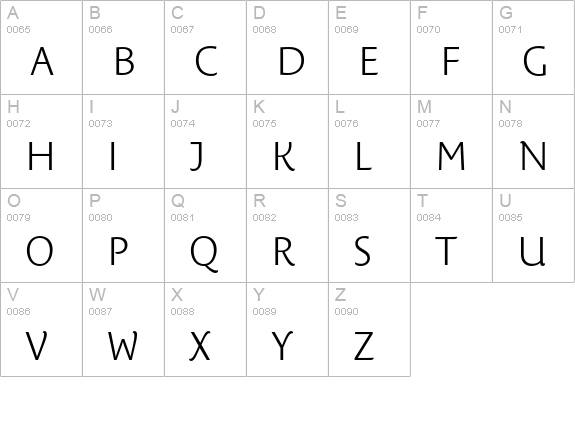 Costa Ptf Light uppercase A-Z preview