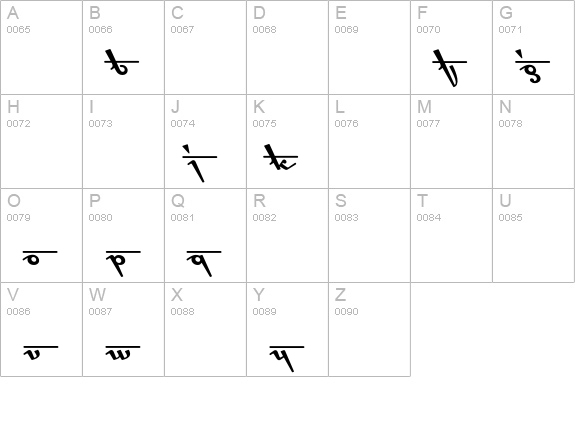 CottingleyIncoming uppercase A-Z preview