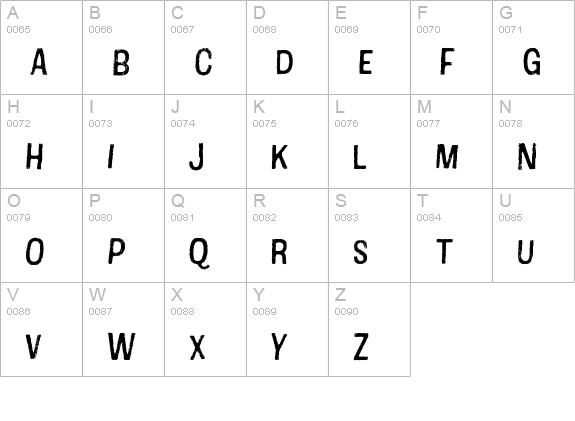 Cotton-Regular uppercase A-Z preview