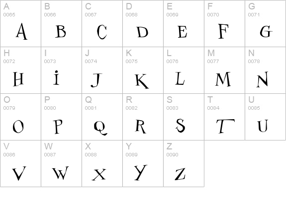 Couchlover97 uppercase A-Z preview