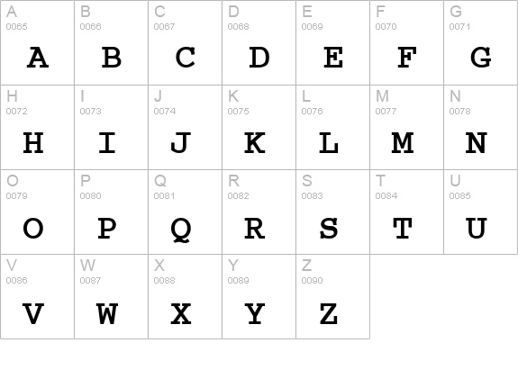 Countdown uppercase A-Z preview