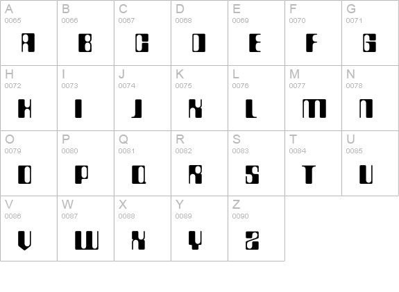 CountdownEF uppercase A-Z preview