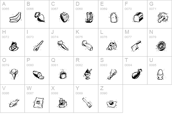 Counterscraps uppercase A-Z preview