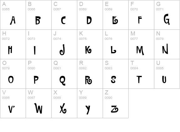 Countryhouse Medium uppercase A-Z preview