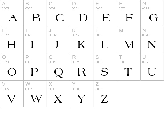 Countryside SSi uppercase A-Z preview