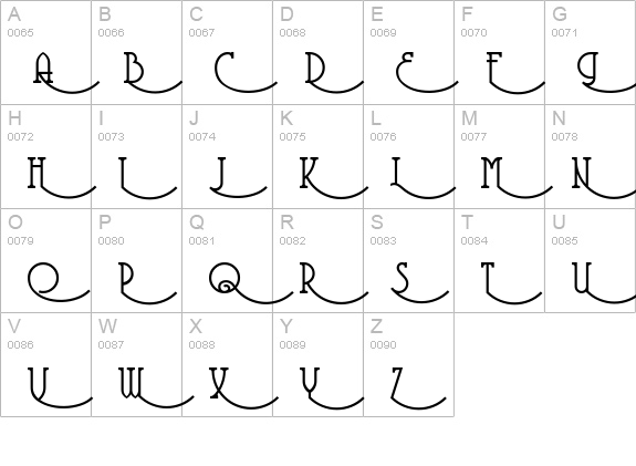CoventryGarden uppercase A-Z preview