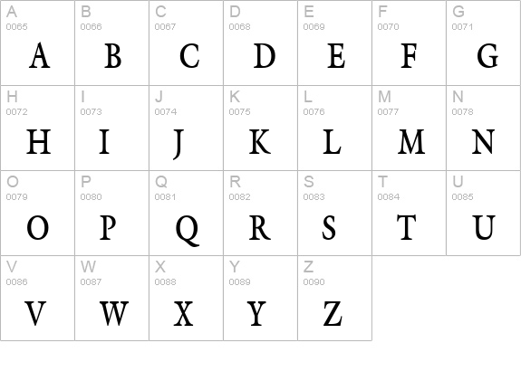 Coverdale-Condensed Bold uppercase A-Z preview